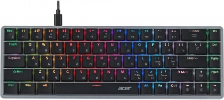 Клавиатура Acer OKW302 механическая серебристый USB for gamer LED (ZL.KBDCC.01C) (id 27210)
