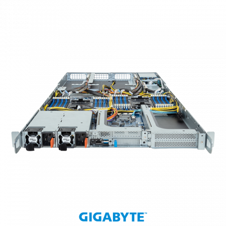 Gigabyte R183-SF2-IAL1 1U 2*LGA4677 up to 350W / 32*DDR5 RDIMM / 2*2.5 SAS/SATA/NVME / 6*FH Gen5 x16 + LP Gen4 x8 / IPMI 2.0 / OCP 3.0 Gen5 x16 / mDP / GPU support / 2*2700W / Rails (id 59642)