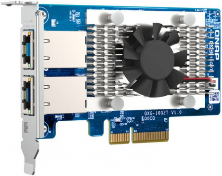 Сетевая карта/ QNAP QXG-10G2T Dual-port BASET 10GbE network expansion card, low-profile form factor, PCIe Gen3 x4 (id 57952)