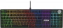Keyboard MSI FORGE GK320, Wired, mechanical red switches, hot-swapp, magnetic cover, volume scroll wheel,  multi-colour LED backlighting, Black (id 53988)