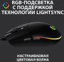 Мышь LOGITECH USB OPTICAL G102 LIGHTSY BLACK 910-005808 (id 18871)