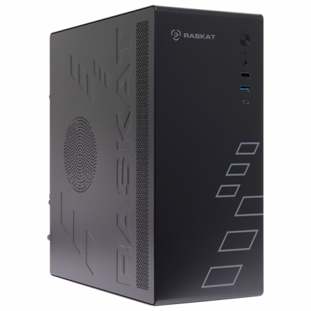 Компьютер Raskat Standart 300 SSF / Intel Core i3-14100 / 8GB DDR4 / 256GB SSD / Intel Graphics (VGA+2*DP) / LAN / NoOS / 400W / Black / 1Y (id 57773)