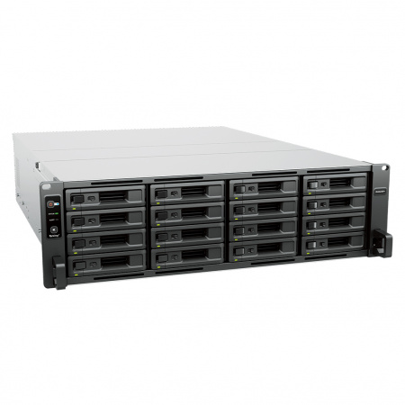 Система хранения данных Synology Rack 3U QC3,35GhzCPU/8Gb(32)/RAID0,1,10,5,6/16hot plug (3,5' or 2,5')/upto 28hp with RX1225RP/2xUSB3.2/2xGbE/1x10GbE (1xExp.)/iSCSI/2xPS/no rail/1YW repl RS2821RP+ (id 36101)