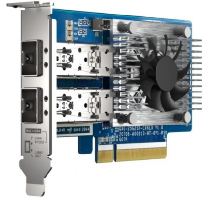 Сетевая карта/ QNAP QXG-25G2SF-CX6 Dual Port 25 GbE SFP28 PCIe Gen4 x8 NIC (id 57951)