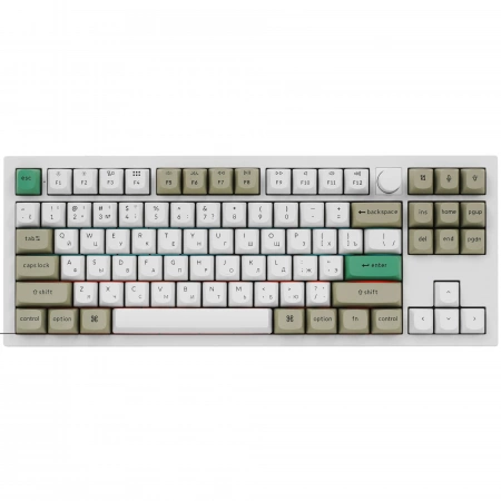 Классическая TKL (80%) механическая клавиатура Keychron Q3 Max - 3 типа подключения, 87 клавиш, цвет Shell White, переключатели Gateron Jupiter Red (id 56784)