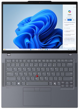 Ноутбук Lenovo ThinkPad T14 Gen5 Intel Ultra 7 155U / 16GB / 512Gb SSD / 14"1920x1200 IPS AG 400nits, 1000:1, 45%NTSC/ Intel Graphics/ LAN/WiFi/BT/TPM /FRP/ Thunderbolt /CamRGB+IR/52,5Wh/BacklitKB/ Windows11Pro/ Grey/1Y (21ML0089US) ( (id 41426)