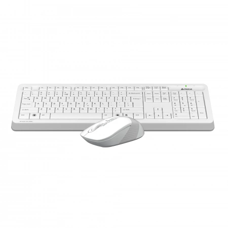 Клавиатура + мышь A4Tech Fstyler FG1010 клав:белый/серый мышь:белый/серый USB беспроводная Multimedia (FG1010 WHITE) (id 39184)