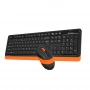 Клавиатура + мышь A4Tech Fstyler FG1010 клав:черный/оранжевый мышь:черный/оранжевый USB беспроводная Multimedia (FG1010 ORANGE) (id 39185)