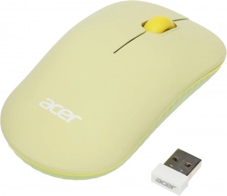 Мышь Acer OMR205 зеленый/желтый оптическая 1200dpi беспров. USB для ноутбука 3but (ZL.MCEEE.02J) (id 32300)