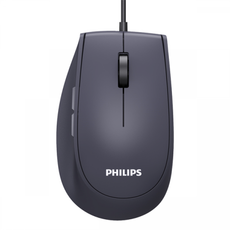 Аксессуары Philips Проводная Мышь SPK7327, 5 кноп., USB 2.0, 1600dpi, бесшумная, Чёрный (id 33332)