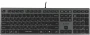 Клавиатура A4Tech FX60H серый USB slim LED (FX60H GREY/WHITE) кабель 1.5м (id 58839)