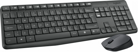Беспроводная клавиатура + мышь MK235 RUS BLACK 920-007949 LOGITECH (id 36892)