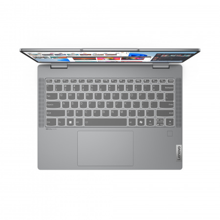 Ноутбук Lenovo IdeaPad 5 2-in-1 14IRH9 Intel Core i5-13420H / 16GB LPDDR5x / 1TB SSD / 14" (1920x1200) OLED Touch, 400nits, Glossy, Glass, 100% DCI-P3 / Pen / Intel Graphics / CR / FPR / WiFi / BT / CAM / 57Whr / BacklitKB / NoOS / Grey / 1Y (id 54416)