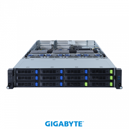 GigaByte R282-G30 2U, 2x LGA4189, 32x DIMM DDR4, 12x 3.5" SAS/SATA (4x NVME Gen4), 2x 1Gb/s (Intel" I350-AM2), 5x PCIE Gen 4 x16 (support 3x double slot GPU), 1x OCP 3.0 x16, 1x OCP 2.0 x8, AST2600, 2x 2400W (id 32639)