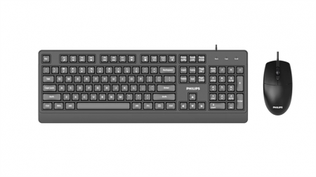 Аксессуары Philips Проводной Комплект SPT6247, USB 2.0 104 клав/3 кнопки, 1600dpi, русская заводская раскладка, чёрный (id 33333)