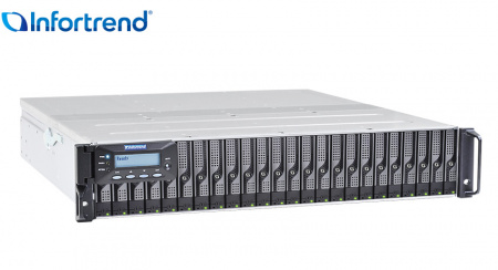 система хранения данных Infortrend EonStor DS 3000U 2U/24bay Dual controller 2x12Gb/s SAS, 8x1G iSCSI+4x host board, 2x4GB, 2x(PSU+FAN), 2x(SuperCap.+Flash),1xRackmount kit(ESDS 3024RUCB-C) (id 35155)