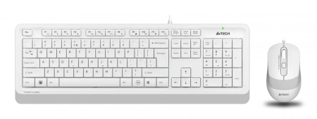 Клавиатура + мышь A4Tech Fstyler F1010 клав:белый/серый мышь:белый/серый USB Multimedia (F1010 WHITE) (id 39173)