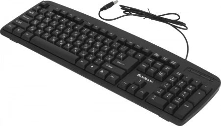 Defender Клавиатура проводная Office HB-910 RU, черный, полноразмерная. (id 54818)