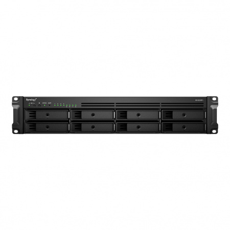 Система хранения данных Synology 2U/8bay QC 2,2GhzCPU/4Gb(32)/RAID0,1,5,6,10/upto 12HDD (1xRX418)/2xUSB3.2/1eSATA/iSCSI/4xGbE(+1Expslot)/2xIPcam/2xPS/norail 1YW (id 29310)