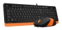 Клавиатура + мышь A4Tech Fstyler F1010 клав:черный/оранжевый мышь:черный/оранжевый USB Multimedia (F1010 ORANGE) (id 39174)