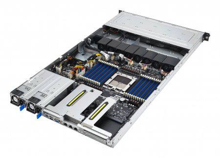 ASUS RS501A-E12-RS4U, 1U, 1x SP5 LGA6096 (450W), 24x DDR5 6400 4800, 4 x 2.5'' hsb SATA SAS* NVMe, 2 x M.2 PCIe SATA up to 22110, 3x PCIe x16* + 1x OCP3.0, 1x Mgmt port + 1 x 2-Port Intel I350 1GbE LAN, 1+1 1600W (id 41351)