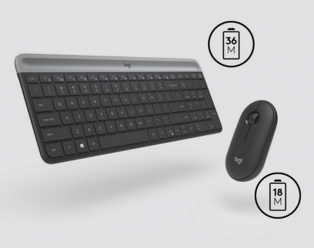 Беспроводной комплект Logitech Wireless Desktop MK470 Black (920-009206) (id 2514)