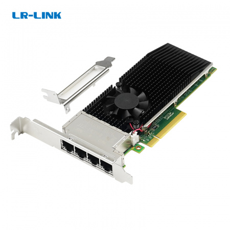 Сетевая карта LR-Link NIC PCIe 3.0 x8, 4 x 10G, Base-T, Intel XL710 chipset (FH+LP) (id 33995)