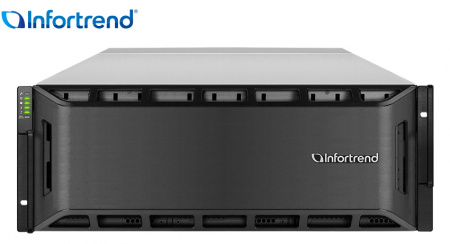 Сетевой накопитель Infortrend CS 2060D-J 4U/60bay, scale-out NAS, dual nodes subsystem including 2x4 Core CPU, 128GB (8x16GB), 8x10GbE(SFP+), 4x12Gb/s SAS EXP. Ports, 2x(PSU+FAN), 2x(SuperCap.+flash), 60 x 3.5" drive trays and rackmount kit, scale out to 