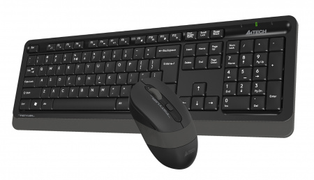 Клавиатура + мышь A4Tech Fstyler FG1010 клав:черный/серый мышь:черный/серый USB беспроводная Multimedia (FG1010 GREY) (id 39186)