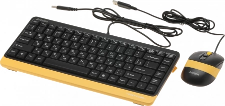 Клавиатура + мышь A4Tech Fstyler F1110 клав:черный/желтый мышь:черный/желтый USB Multimedia (F1110 BUMBLEBEE) (id 39177)