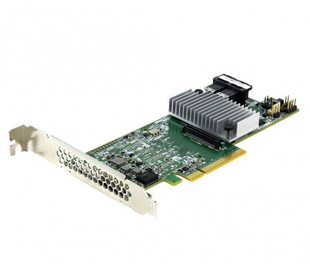 RAID-контроллер Broadcom 9361-8i(2G) SGL (LSI00462 / 05-25420-17 / 03-25420-22004) PCIe 3.0 x8 LP, SAS/SATA 12G, RAID 0,1,5,6,10,50,60, 8port (2*int SFF8643), Cache 2GB, 3108ROC, RTL {5}, (id 26207)