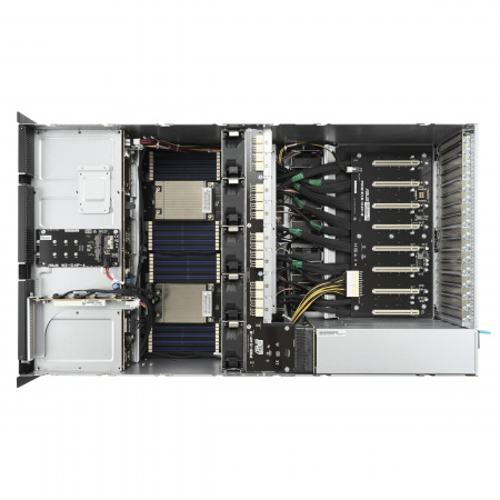 Серверная платформа Asus 4U ESC8000A-E11 2*LGA4094 up to 280W / 32*DDR4 RDIMM / 4*3.5 SAS/SATA + 4*3.5 SAS/SATA/NVME / 8*FHFL Gen4 x16 + 2*FHHL Gen4 x16 / IPMI 2.0 / VGA / GPU Support / 2+2*2200W (id 58151)