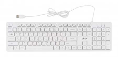 Клавиатура Acer OKW123 белый USB (ZL.KBDEE.00D) (id 27204)