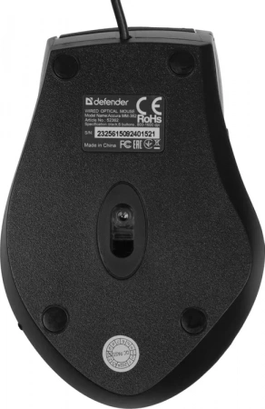 Проводная оптическая мышь Defender 52362 Accura MM-362 черный,6 кнопок, 800-1600 dpi (id 48712)