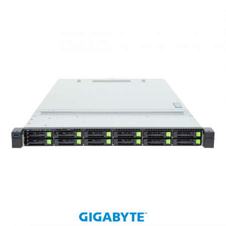 Gigabyte R184-S92-AAV1 / 1U / 2*LGA4710 up to 350W / 32*RAM / 12*2.5" SAS/SATA/NVME + 1*m.2 2280 2*m.2 2280/22110 / 2*1Gb / 2*OCP 3.0 / 2*FHHL Gen5 x16 / 2*1600W / Rails / 1Y (id 54612)