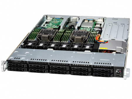 Серверная платформа Supermicro 1U SYS-121C-TN10R 2x LGA4677 / 16x DDR5 RDIMM / 10*2.5 NVMe/SAS/SATA / 2*PCIe 5.0 x16 FHHL / 2*PCIe 5.0 x4 NVMe M.2 / 1x 2-Port 1GbE RJ45 / TPM / 2x 860W Power (10 SATA config) (id 56560)