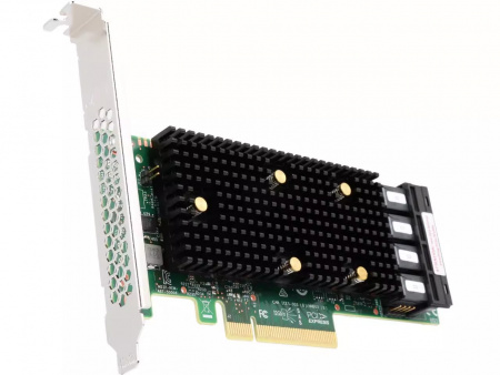 Контроллер Broadcom/LSI 9400-16i (05-50008-00) (PCI-E 3.1 x8, LP, Internal) Tri-Mode SAS/SATA/PCIe(NVMe) 12G, 16port (4*int SFF8643), 1 year (id 26058)