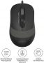 Мышь A4Tech Fstyler FM10S черный/серый оптическая 1600dpi silent USB 3but (FM10S USB GREY) (id 39444)
