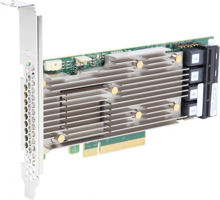 RAID-контроллер Broadcom MegaRAID 9460-16I SGL (05-50011-00 / 03-50011-30011) PCIe 3.1 x8 LP, SAS/SATA/NVMe, RAID 0,1,5,6,10,50,60, 16port(4* int SFF8643), 4GB Cache, 3516ROC, RTL {5}, (003600) (003648) (id 26255)