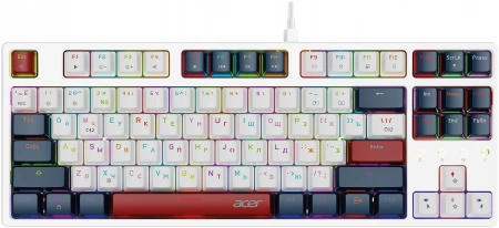 Клавиатура Acer OKW305 механическая белый USB for gamer LED (ZL.KBDCC.01W) (id 32063)