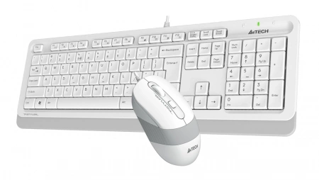 Клавиатура + мышь A4Tech Fstyler F1010 клав:белый/серый мышь:белый/серый USB Multimedia (F1010 WHITE) (id 39173)
