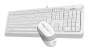 Клавиатура + мышь A4Tech Fstyler F1010 клав:белый/серый мышь:белый/серый USB Multimedia (F1010 WHITE) (id 39173)