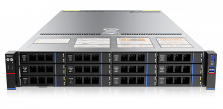 Серверная платформа/ Gooxi SL201-D12R-G4 2u 12bay server platform with direct bp,based on rapid sapphire 2xPCIe 5.0x16, 4xPCIe 5.0x8 4x 2.5" rear NVMe 2x CPU cooler 350W 1300W 1+1 EU power cables rail kits (id 55637)