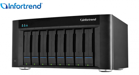 Сетевой накопитель Infortrend GSe Pro 108-C 8bay, supports NAS, SAN, object protocol and Cloud gateway, including Intel Atom 2.4GHz 4C CPU, 1x4GB non-ECC, 4x1GbE(RJ45), 2x USB 2.0, 2x USB 3.0, 1x Host Board slot, 1xPSU and 8 drive trays (id 36427)