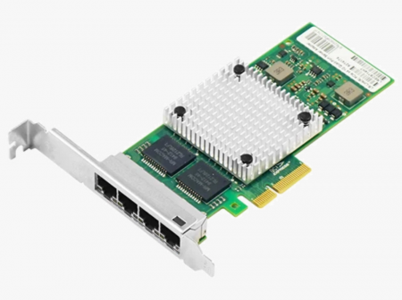 Сетевой адаптер FIBO FT-N1G-IP24RJ45    PCIe x4, 4*RJ45 порта 10/100/1000, Intel I350AM4 (id 57898)