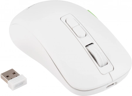 Мышь Acer OMR311 белый оптическая 2400dpi беспров. BT/Radio USB 7but (ZL.MCECC.034) (id 31738)