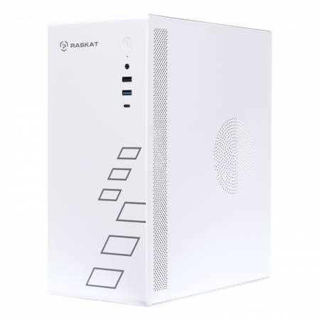 Компьютер Raskat STANDART 300 MT / Intel Core i3-12100 / 16GB / 256GB SSD / Intel Graphics (HDMI+DP) / LAN / NoOS / KB&M / 500W / White / 1Y (id 57355)