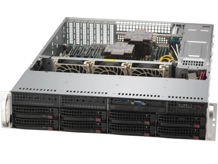 Серверная платформа Supermicro 2U SYS-622B-TRT 2*LGA4710 up to 350W / 16*DDR5 RDIMM / 4*3.5 SAS/SATA + 4*3.5 SAS/SATA/NVME / 2*LP Gen5 x8 + 4*LP Gen5 x16 / 2*M.2 2280-110 NVME / IPMI 2.0 / 2*10GbE BASE-T / VGA / 2*1200W (id 60421)