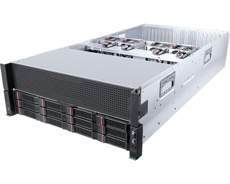 Серверная платформа MSI 4U G4201-HE 2*LGA4677 up to 350W / 32*DDR5 RDIMM / 10*3.5 SAS/SATA + 2*3.5 NVME / 9*FHFL Gen5 x16 + FHFL Gen4 x8 / 2*M.2 2280-110 NVME / IPMI 2.0 / 1GbE BASE-T / RJ-45 Console / VGA / 3+1*2700W / Rails (id 60910)