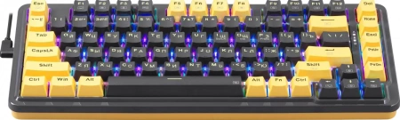 Redragon Механическая клавиатура Elf RU,RGB,фиолет-желтый,гаскет (id 56694)